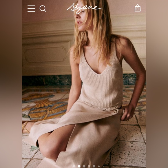 Sézane Saul Jumper Cream Knit Sweater Top in Size S *Like New* - Picture 3 of 11